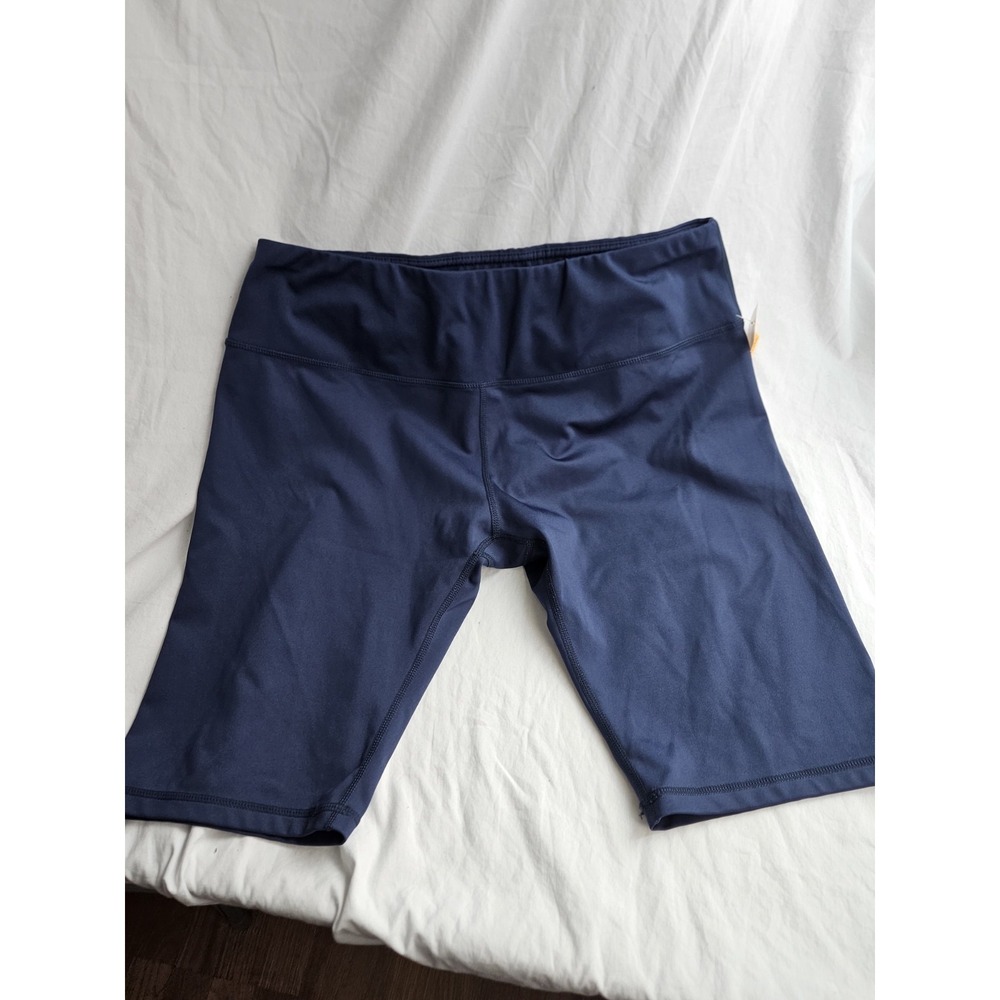 Women's‎ Navy Blue Athletic Shorts Stretch Knit Polyester Spandex Sportswear